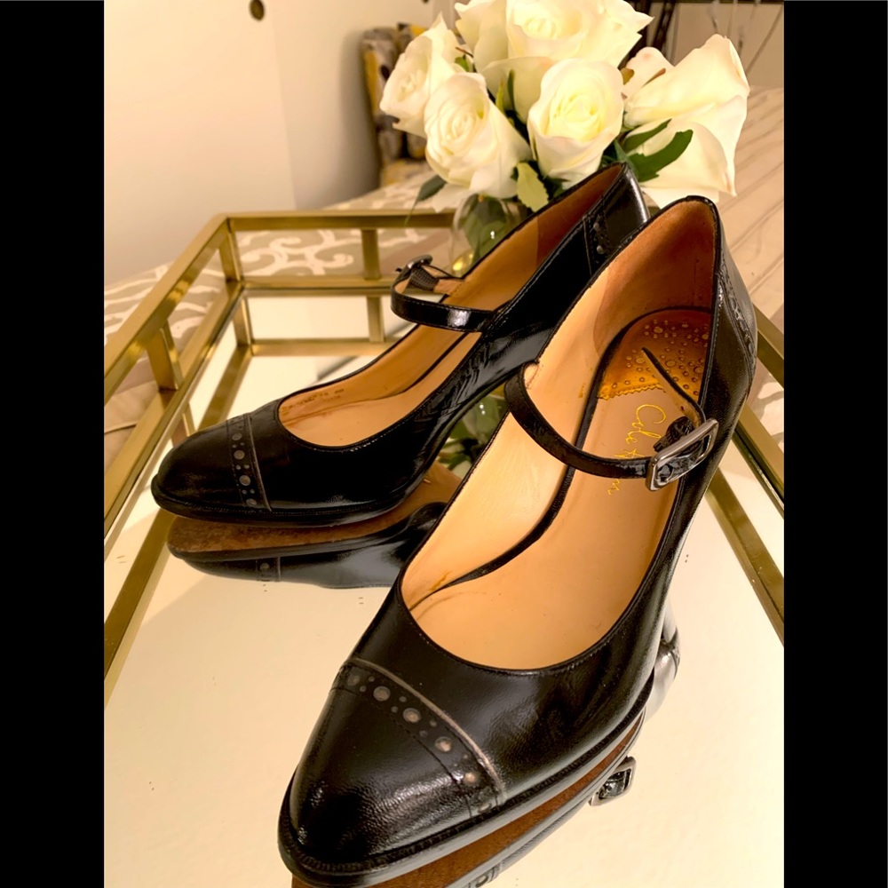 Cole Hana Nike Air Jena Mary Jane Black Patent Heels